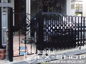 の門扉 ディズニー門扉　ミッキー　B型 片開き 角門柱式 施工例