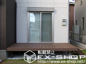 のウッドデッキ リコステージII 単体＋ステップ2段 施工例