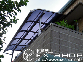 のバルコニー・ベランダ屋根 ライザーテラスII R型 屋根タイプ 単体 積雪〜20cm対応＋吊り下げ物干し　標準　2本入 施工例