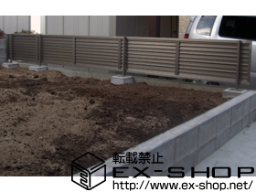 のフェンス・柵 プリレオR9型フェンス フリーポールタイプ 施工例