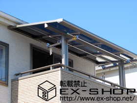 のバルコニー・ベランダ屋根 ライザーテラスII F型 屋根タイプ 単体 積雪〜20cm対応 施工例