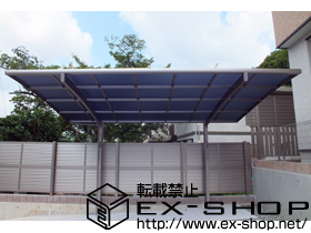 のカーポート カーブポートシグマIII 積雪〜20cm対応＋収納式物干し 標準 2本入り 施工例