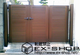 の門扉 エクスライン門扉 7型　3枚折戸 施工例