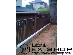 のフェンス・柵 ハイミレーヌR4型フェンス 自由柱仕様 施工例