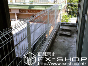 のフェンス・柵 メッシュフェンス G10-R　自由柱タイプ 施工例