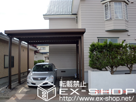 のカーポート ジーポートneo Bタイプ 2台用 積雪〜100cm対応 施工例