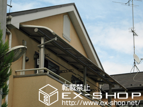 のバルコニー・ベランダ屋根 プレシオステラス R型 屋根タイプ 連棟 積雪〜20cm対応 施工例