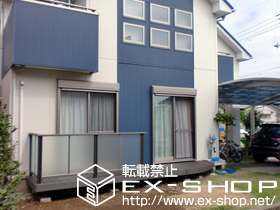 のウッドデッキ リコステージII 連棟＋デッキフェンス プライバシーパネル 施工例