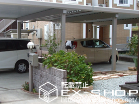 のカーポート レオンポートneo 2台用 積雪〜50cm対応 施工例