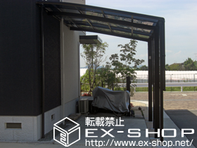 のカーポート ルーフポートシグマIII 積雪〜20cm対応+サイドパネル 2段仕様 施工例