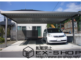 のカーポート テリオスポートIII 900 2台用 角柱仕様 積雪〜30?対応 施工例