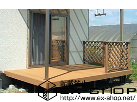 のウッドデッキ リコステージII 単体＋リコステージII デッキフェンス 施工例