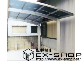 のカーポート プレシオスポート 積雪〜20cm対応+着脱式サポート柱×2本 施工例