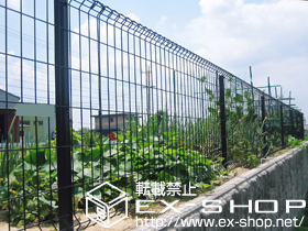 のフェンス・柵 イーネットフェンス1F型 自由柱タイプ 施工例