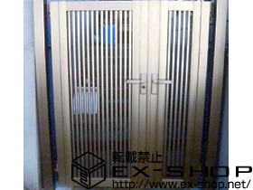 の門扉 シャレオR2型 両開き　柱仕様 施工例