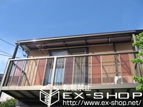 のバルコニー・ベランダ屋根 ライザーテラスII R型 屋根タイプ 単体 積雪〜20cm対応+吊り下げ物干し 標準 2本入 施工例