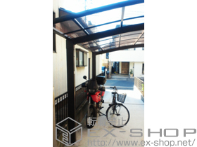 のカーポート カーブポートシグマ? 単体 積雪〜20cm対応+着脱式サポート柱（ロング23用） 施工例