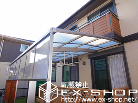 のカーポート カーブポートシグマIII 積雪〜20cm対応+サイドパネル　1段h800　50タイプ用 施工例