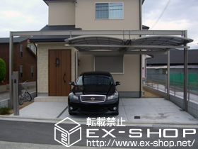 のカーポート マルチスクエア アール屋根 レギュラー合掌 両支持タイプ 積雪〜20cm対応 施工例