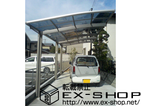 のサイクルポート・駐輪場 カーブポートシグマ? 延長　積雪〜30cm対応 施工例