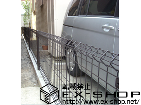 のフェンス・柵 イーネットフェンス1M型 間仕切り施工 施工例