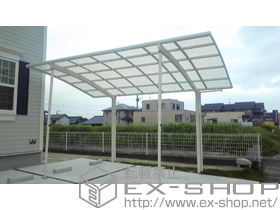 のカーポート カーブポートシグマIII　積雪〜20cm対応+着脱式補助柱×2本+補助柱用部品×2 施工例