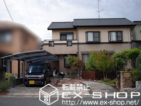 のカーポート プレシオスポート 縦連棟 積雪〜20cm対応＋レイナポート サイドパネル 1段 51-10 施工例