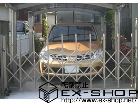 のカーゲート アルシャインII L型 Aタイプ ノンレール 片開き 施工例