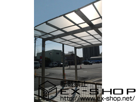 のカーポート エックスルーフ ワイド 積雪〜20cm対応 施工例