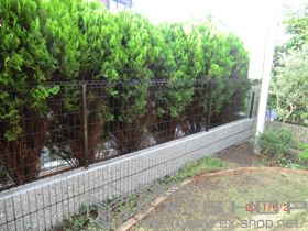 のフェンス・柵 イーネットフェンス1F型 自由柱タイプ 施工例