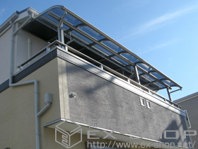 のバルコニー・ベランダ屋根 プレシオステラス R型　単体 屋根タイプ 積雪〜20cm対応 施工例