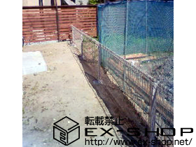 のフェンス・柵 メッシュフェンス G10-R　フリー支柱タイプ 施工例