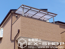 のバルコニー・ベランダ屋根 ライザーテラスII F型 屋根タイプ 単体 積雪〜20cm対応＋吊り下げ物干し　標準　2本入 施工例