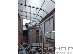 のテラス屋根 ライザーテラスII R型 テラスタイプ 単体 積雪〜20cm対応+前面スクリーン 1段 施工例