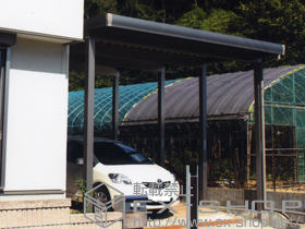 のカーポート テリオスポートII 4500 2台用 積雪〜150cm対応 施工例