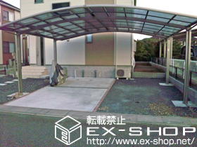 のカーポート カーブポートシグマIII ワイド 積雪〜20cm対応 施工例