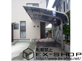 のカーポート テールポートシグマIII 積雪〜20cm対応＋収納式物干し 標準タイプ2本入り 施工例