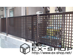 のフェンス・柵 エクスラインフェンス3型 自由柱タイプ 施工例