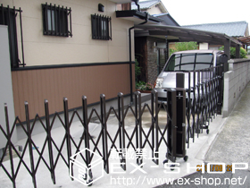 のカーゲート トリップゲート PA型 ノンレール 片開き 施工例