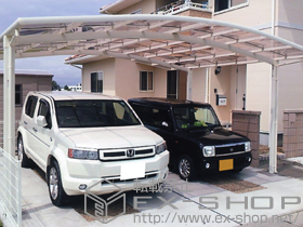 のカーポート カーブポートシグマIII ワイド　積雪〜20cm対応 施工例