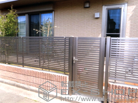 の門扉 シャレオR3型 片開き 柱使用 施工例