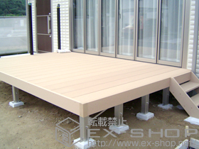 のウッドデッキ リウッドデッキ 200 単体+リウッドステップ4型　Sタイプ　2段 施工例