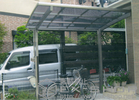 のサイクルポート・駐輪場 カーブポートシグマIII ミニ　積雪〜30cm対応 施工例