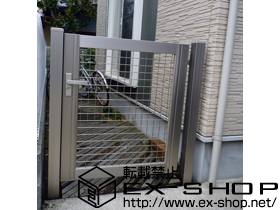 の門扉 プリレオR13型門扉 片開き 柱使用 施工例