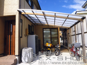 のカーポート ルーフポートシグマIII 積雪〜30ｃｍ対応+ルーフポートシグマIII サイドパネル 2段 施工例