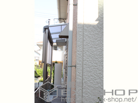 のテラス屋根 ライザーテラスII F型 テラスタイプ 単体 積雪〜20?対応+ライザーテラスII 前面スクリーン 1段 施工例