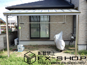 のテラス屋根 パワーアルファ  L型 テラスタイプ 単体 積雪〜30cm対応 施工例