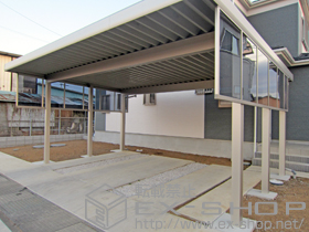 のカーポート レオンポートneo　2台用　積雪対応〜50cm 施工例