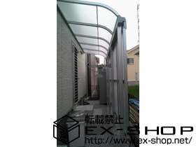 のテラス屋根 ライザーテラスII R型 テラスタイプ 単体 積雪〜20cm対応＋ライザーテラス 前面スクリーン 2段 施工例