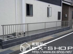 のフェンス・柵 レスティナフェンス21型 自由柱施工 施工例